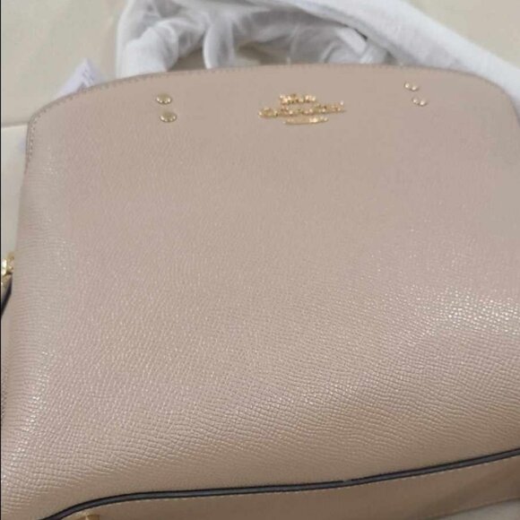 Nwt Authentic Coach mini Lillie Carryall satchel /Crossbody taupe / neut… - Picture 9 of 12